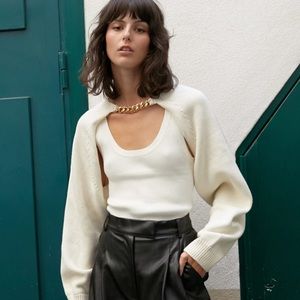 Pixie Market Chain Link Bolera Sweater